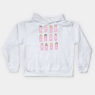 streaking peg people Kids Hoodie